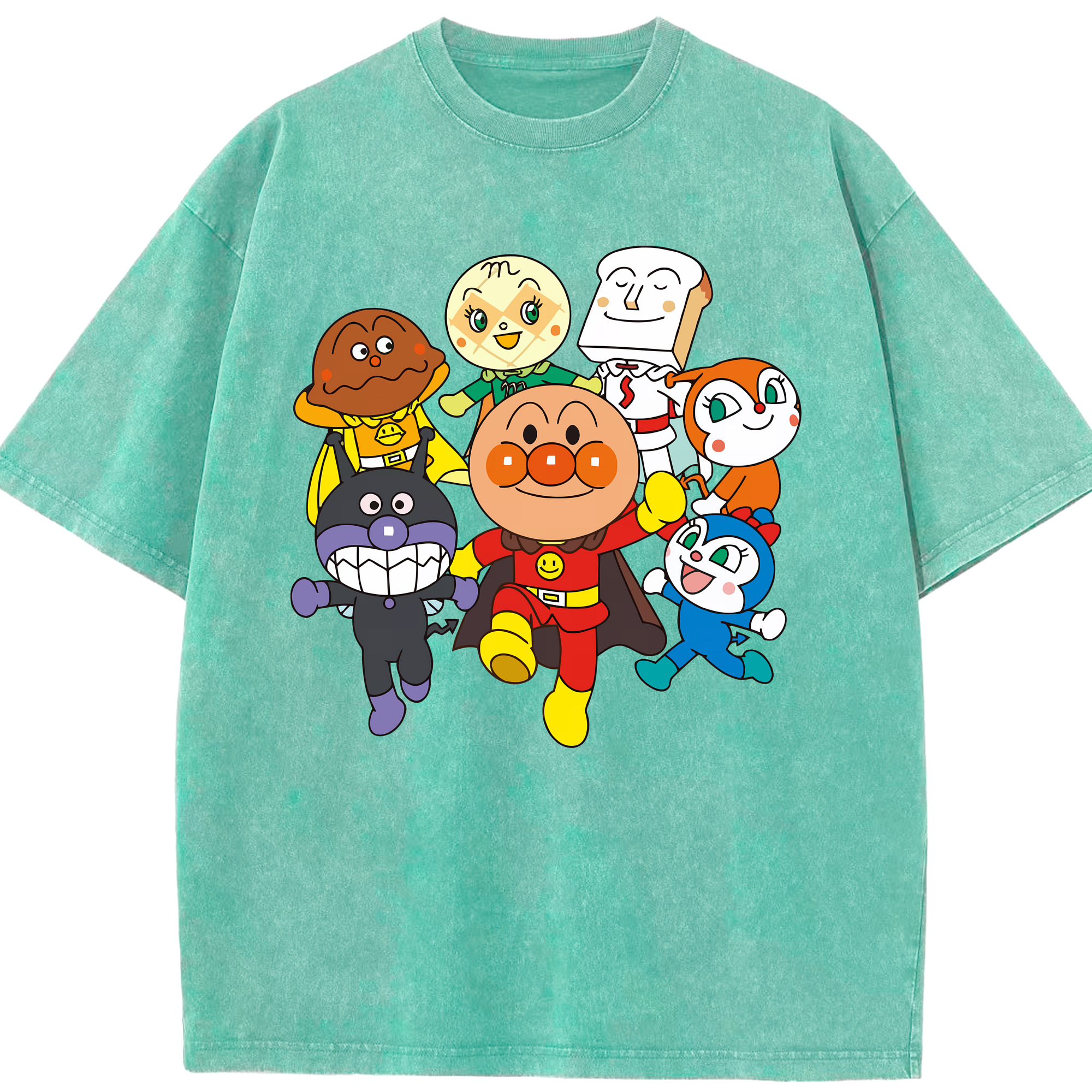（画像用） アンパンマン Anpanman 綿100% ヴィンテージ風 半袖Tシャツ（フロントプリント）